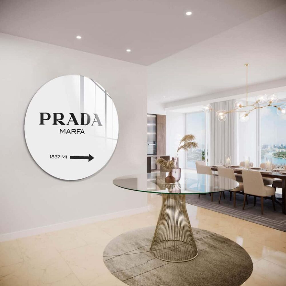 Prada Marfa - Muurcirkel Glass