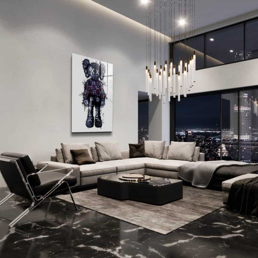 Purple Kaws - Glass