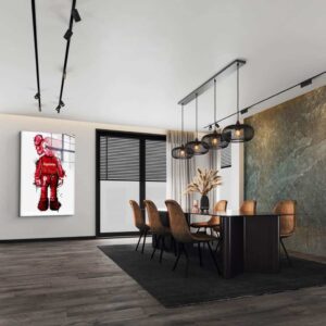 Red Kaws - Glass