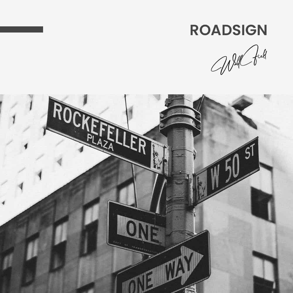 RoadSign - Muurcirkel Glass