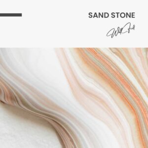 Sand Stone - Muurcirkel Dibond