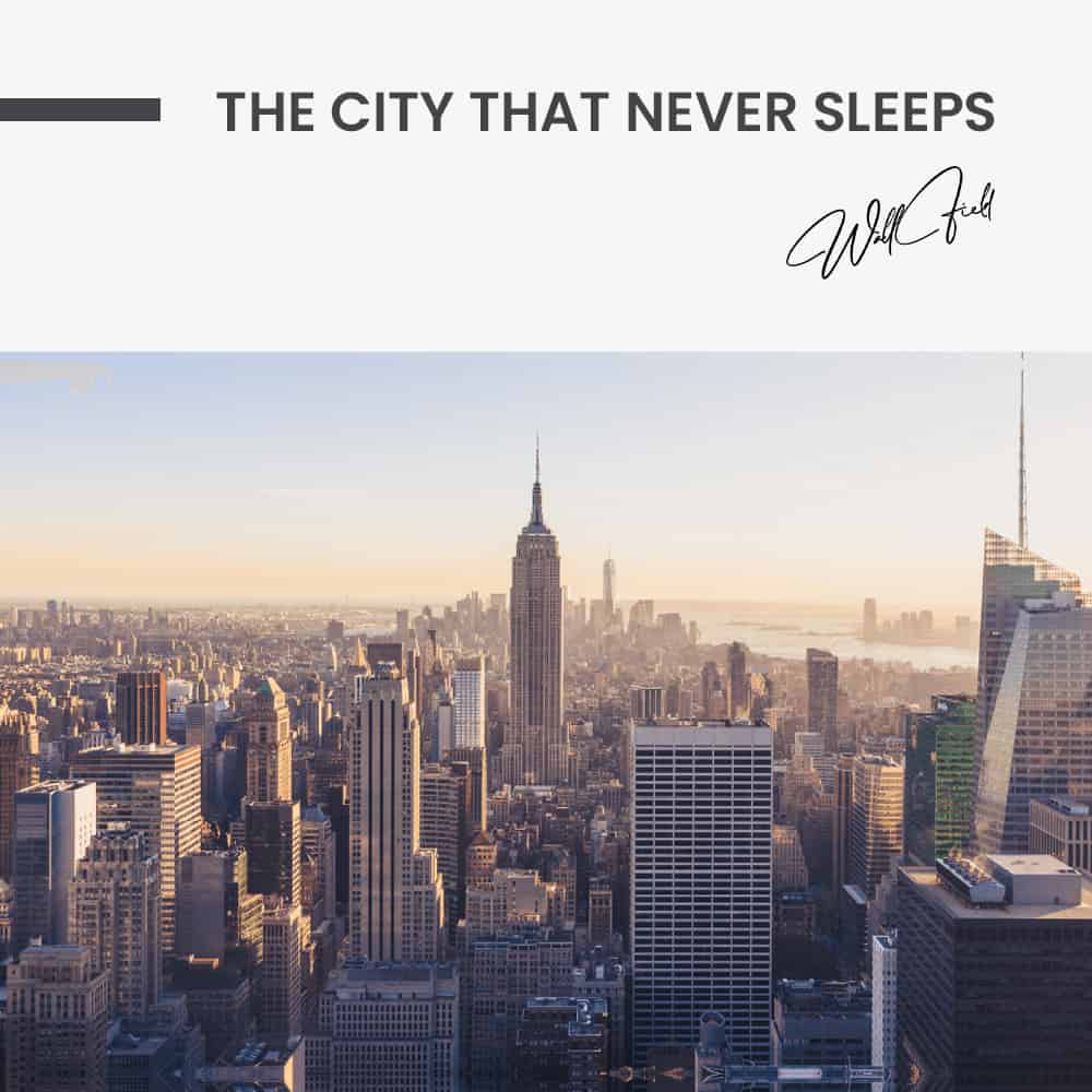 The City that never Sleeps - Muurcirkel Dibond