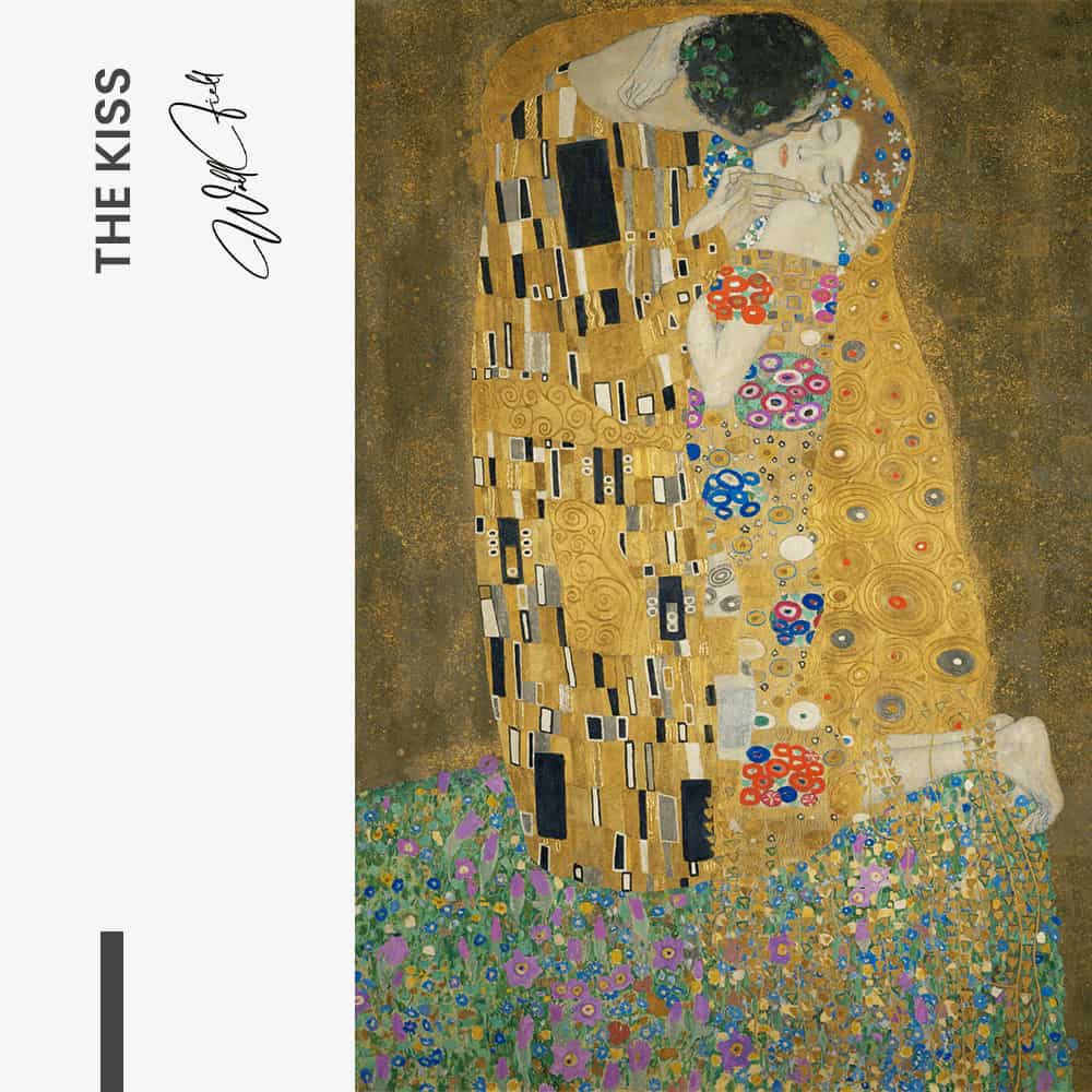 The Kiss - Muurcirkel Dibond