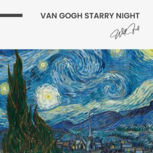 Van Gogh Starry Night - Muurcirkel Glass