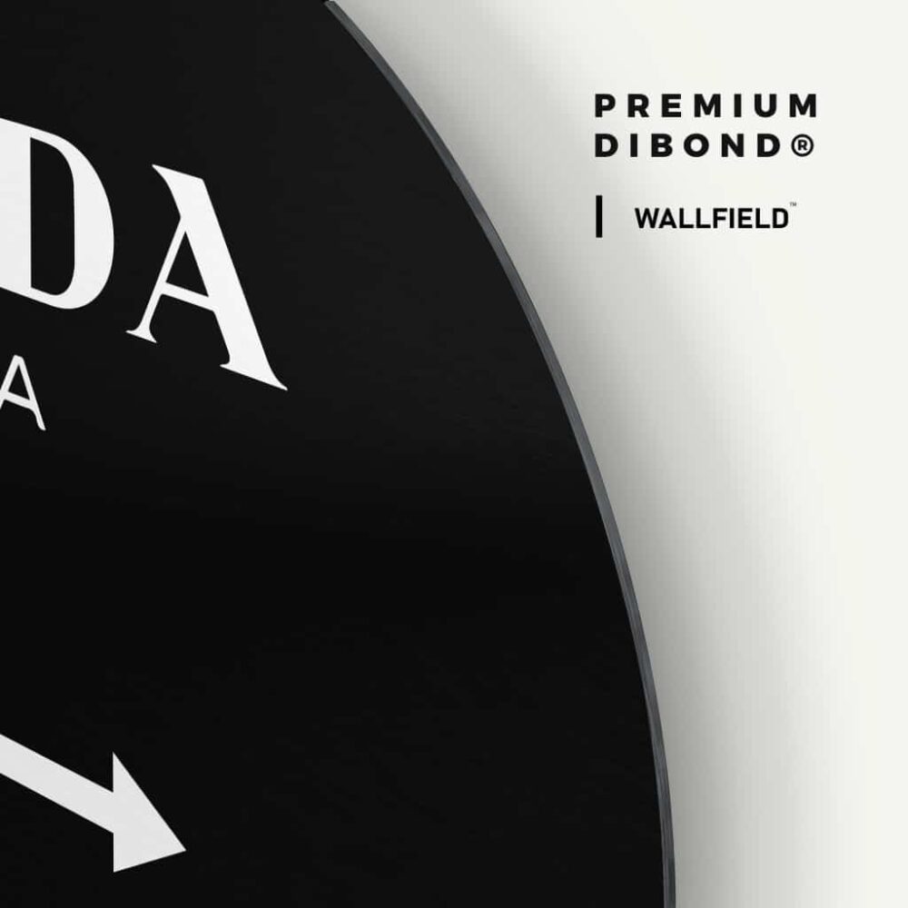 Prada Marfa Noir - Muurcirkel Dibond