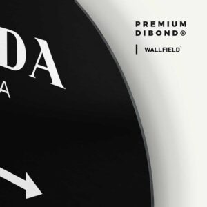Prada Marfa Noir - Muurcirkel Dibond