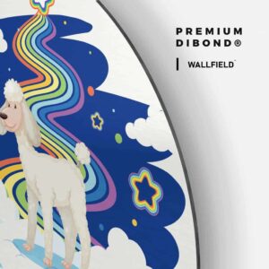 Cloudy Dog - Muurcirkel Dibond