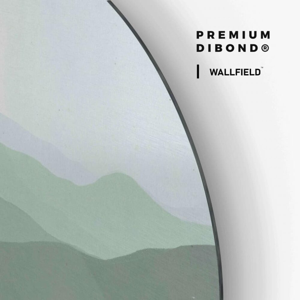 Green Hills - Muurcirkel Dibond