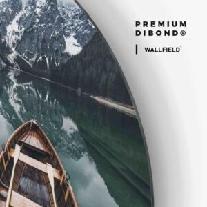 Mountain Lake - Muurcirkel Dibond