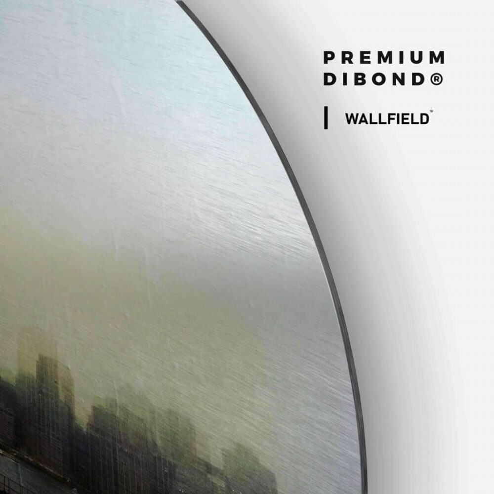 Delusional City - Muurcirkel Dibond