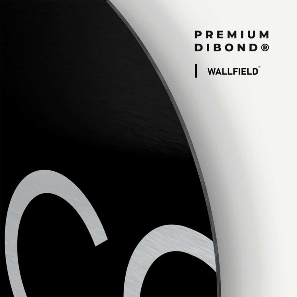 Black Coco - Muurcirkel Dibond