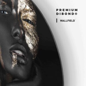 Face of Gold II - Muurcirkel Dibond