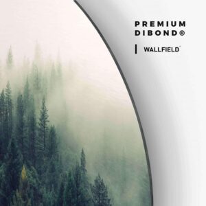Forrest in the Mist - Muurcirkel Dibond