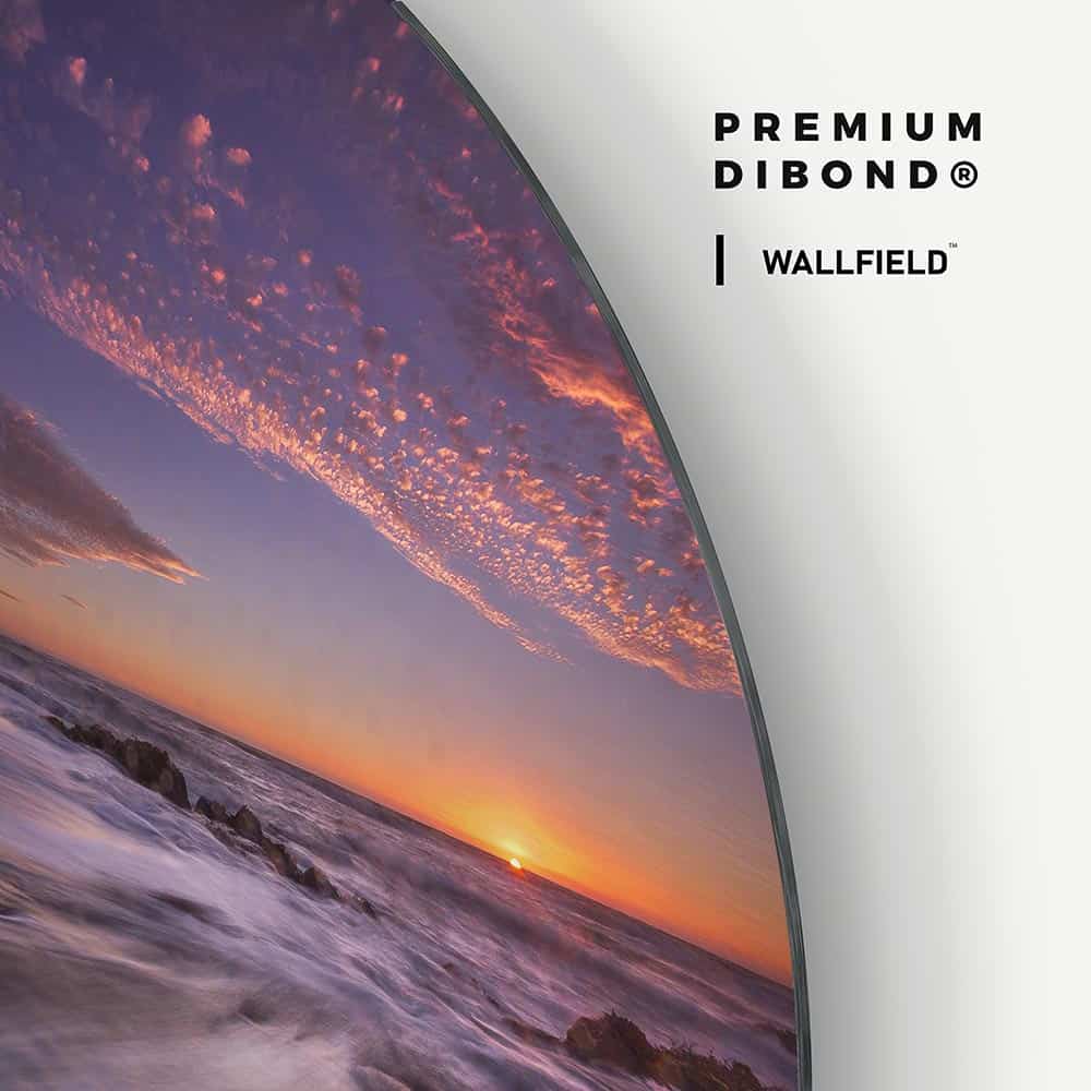 Purple Sunset - Muurcirkel Dibond