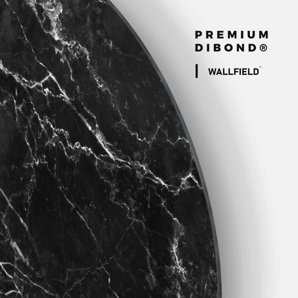 Black Stone - Muurcirkel Dibond