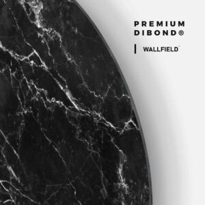 Black Stone - Muurcirkel Dibond