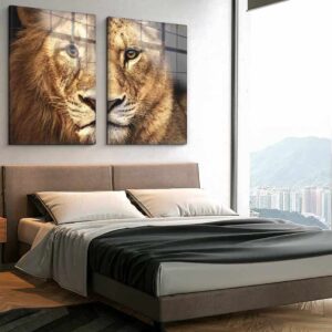 Lion-_-Lioness-Color-Glass