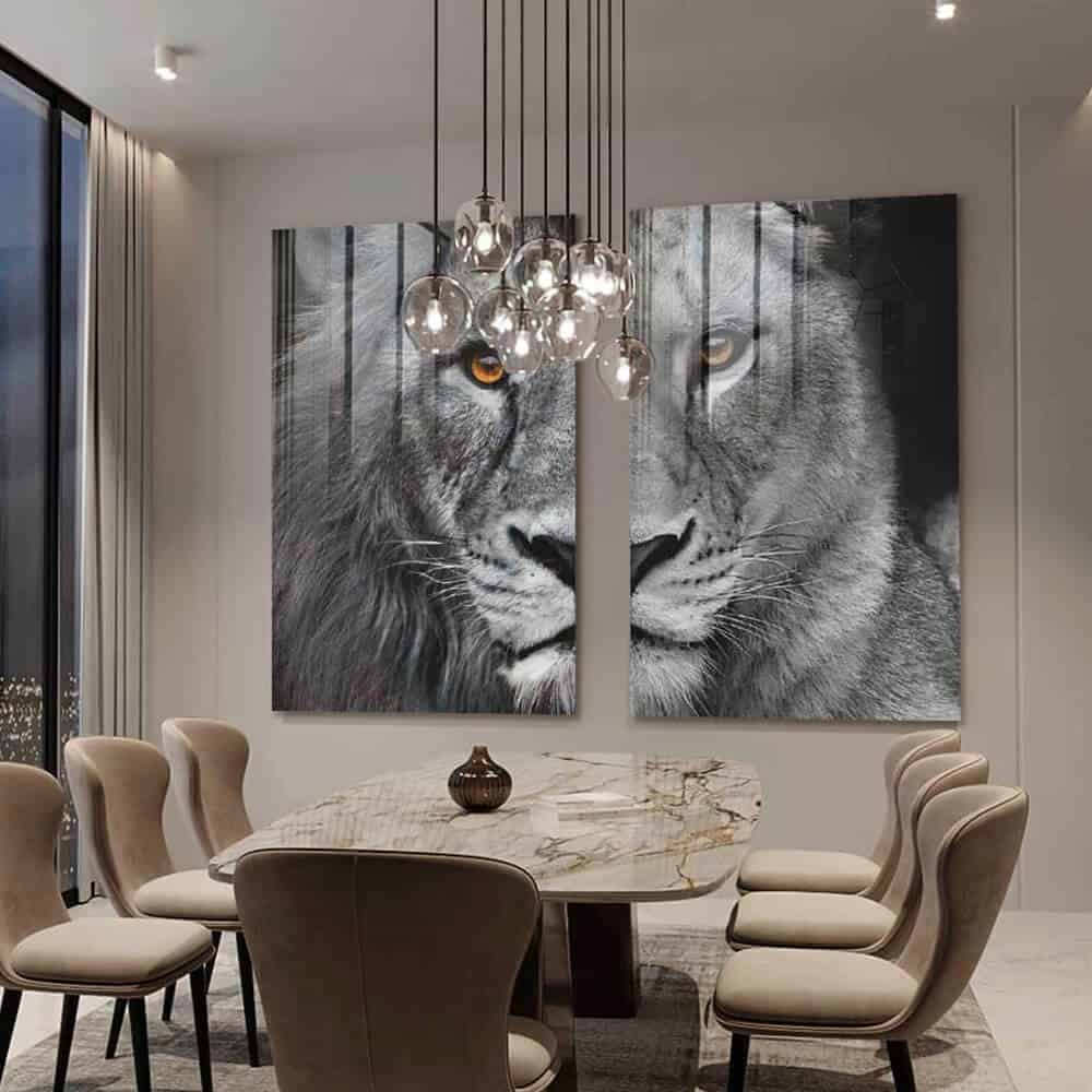 Bundel: Lion & lioness (2x) - Glass - Kopiëren
