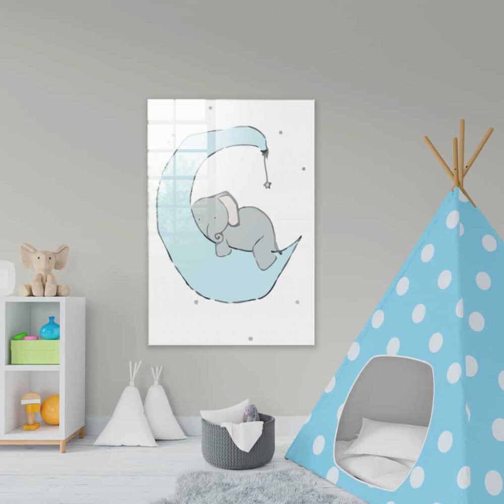 Elephant Moon - Glass