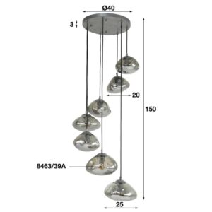 Hanglamp 7L nuvola rotonda