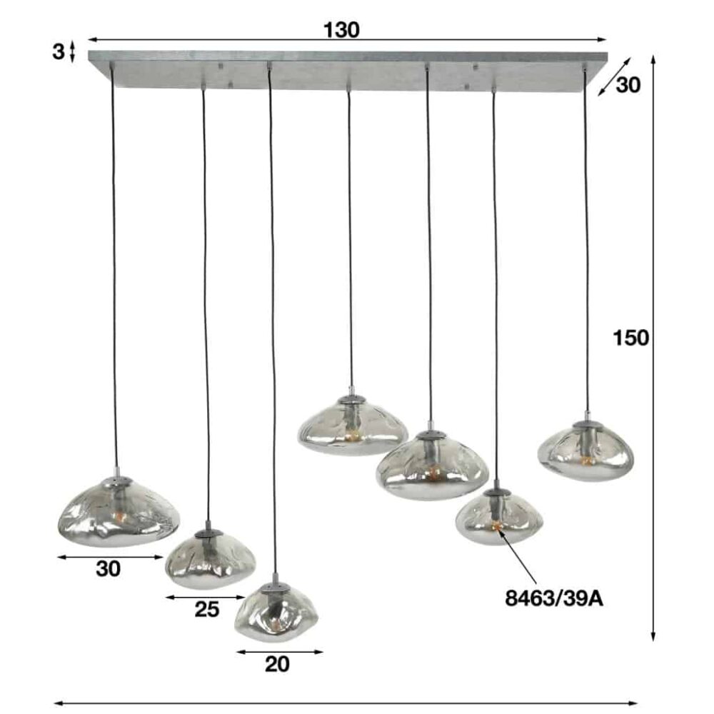 Hanglamp 4+3 Nuvola