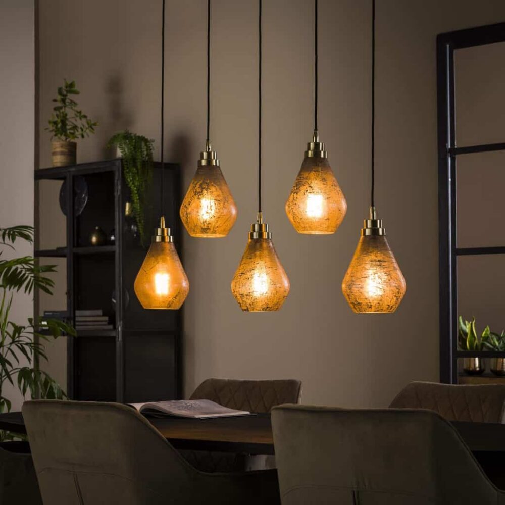 Hanglamp 5L bagliore marrone