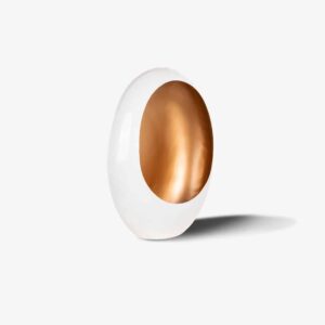 Kandelaar Silas ivoor goud medium (Ivoor)
