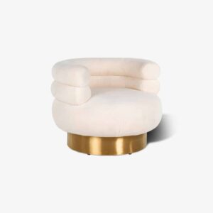Draaifauteuil Fayah White teddy