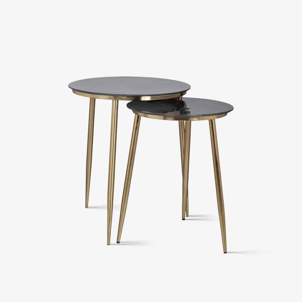 Bijzettafel Finley set van 2 (Gold)
