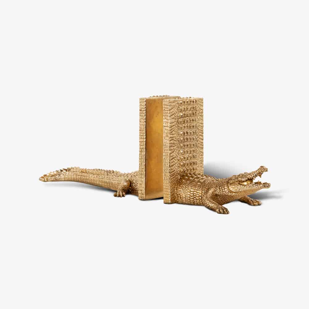 Boekenstandaard Krokodil (Gold)