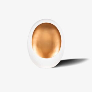 Kandelaar Silas ivoor goud medium (Ivoor)