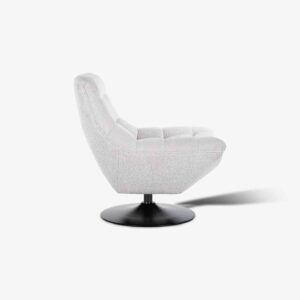 Draaifauteuil Richelle White Bouclé