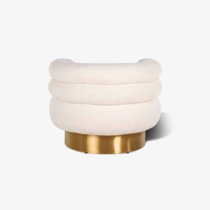 Draaifauteuil Fayah White teddy