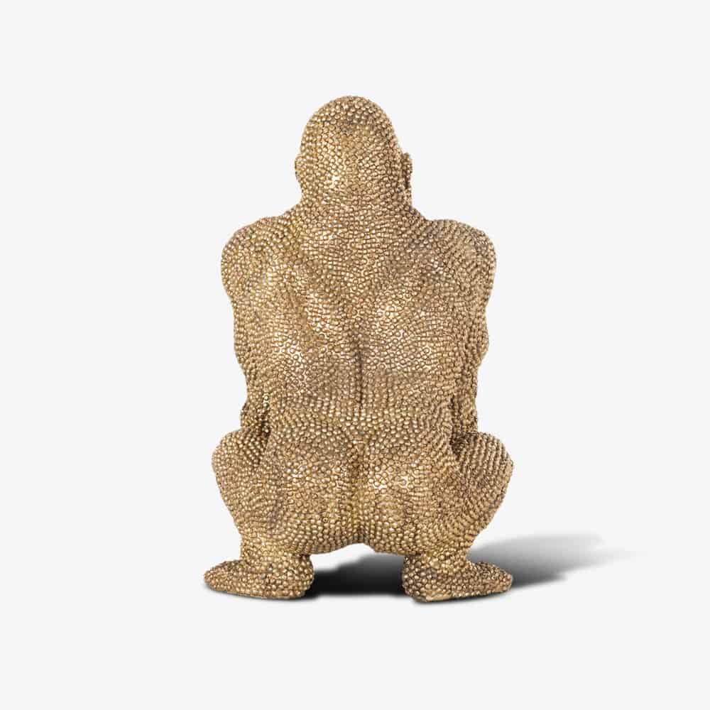 Deco object Gorilla goud klein (Gold)