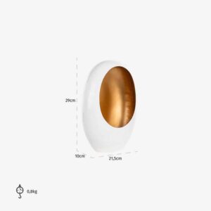 Kandelaar Silas ivoor goud klein (Ivoor)