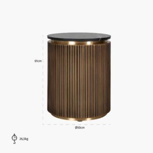 Bijzettafel Ironville 50Ø (Gold)