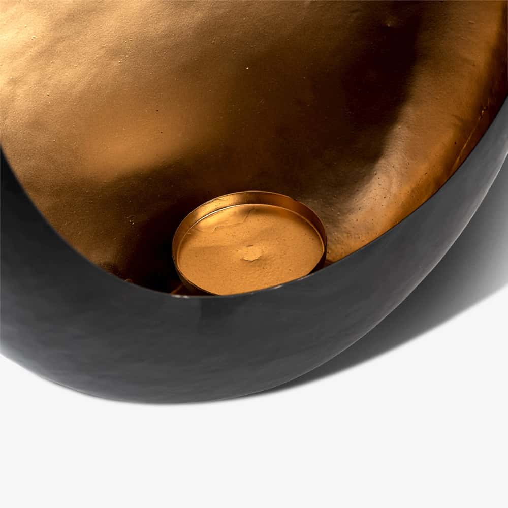 Kandelaar Reen zwart goud medium (Black)