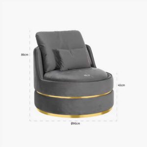 Fauteuil Kylie Stone velvet