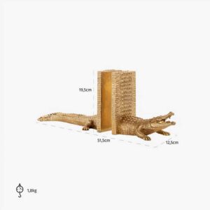 Boekenstandaard Krokodil (Gold)