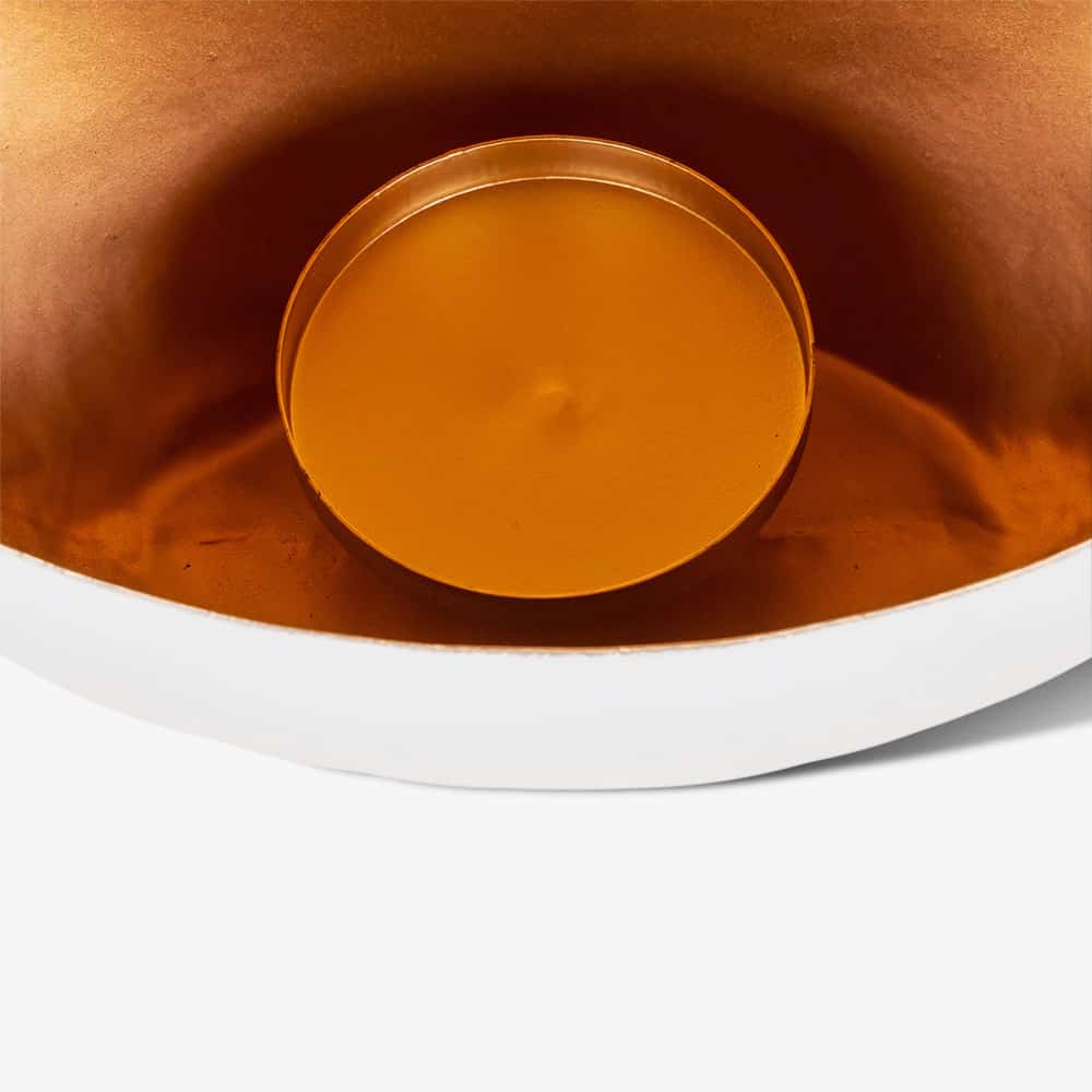 Kandelaar Silas ivoor goud medium (Ivoor)