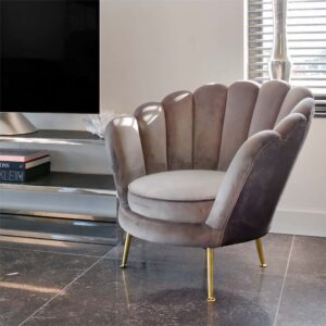 Fauteuil Perla Stone Velvet