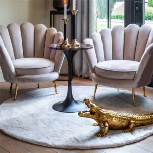 Krokodil deco object medium (Gold)