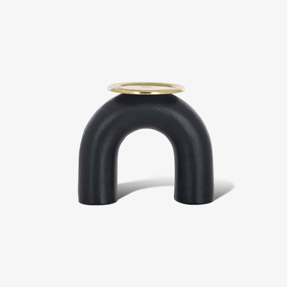 Kandelaar Femke groot (Black/gold)