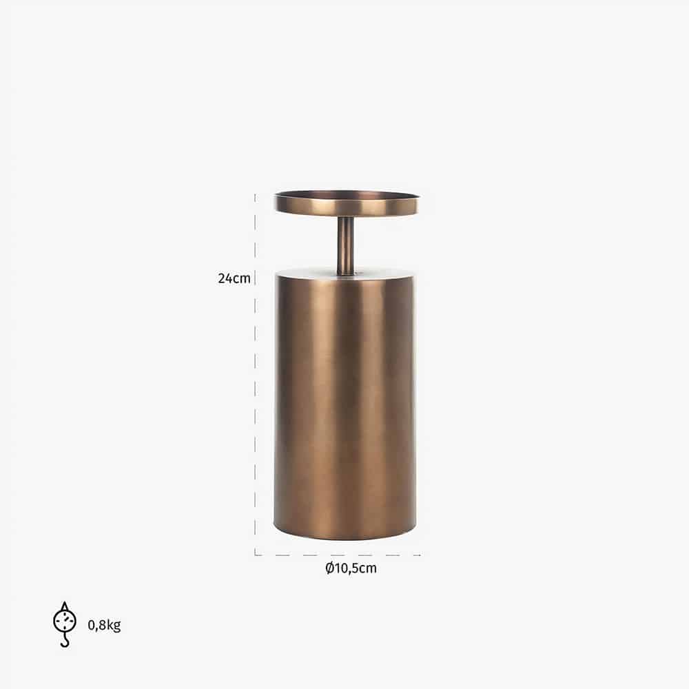 Kandelaar Dixon medium (Brushed Gold)