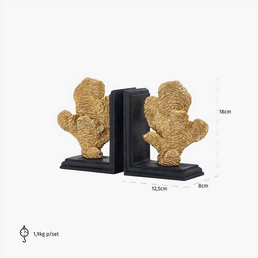 Boekenstandaard Donei (Black/gold)