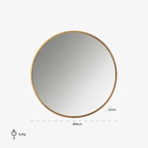 Spiegel Maesa gold 90Ø (Gold)