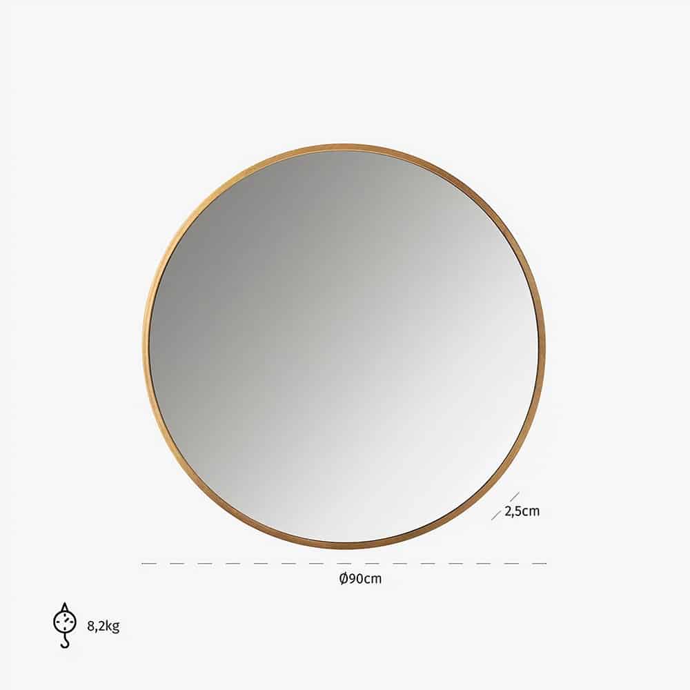 Spiegel Maesa gold 90Ø (Gold)