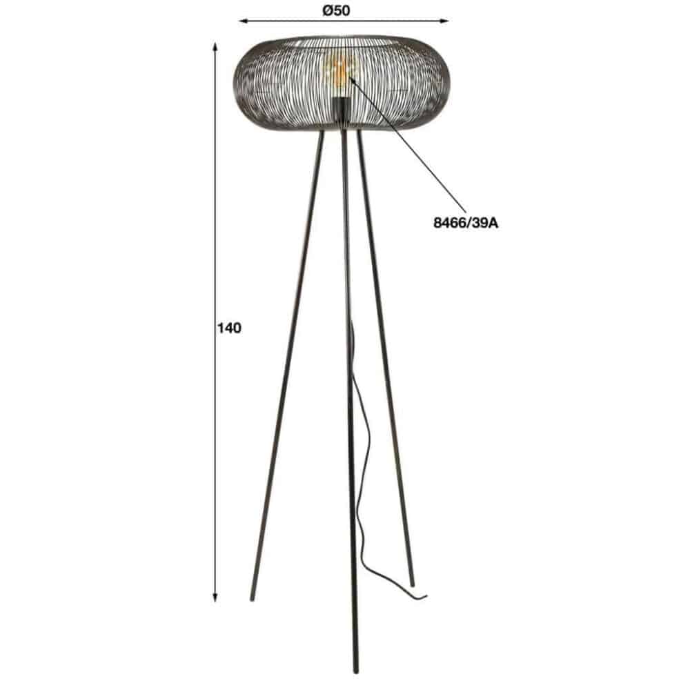 Vloerlamp 1L Metallo
