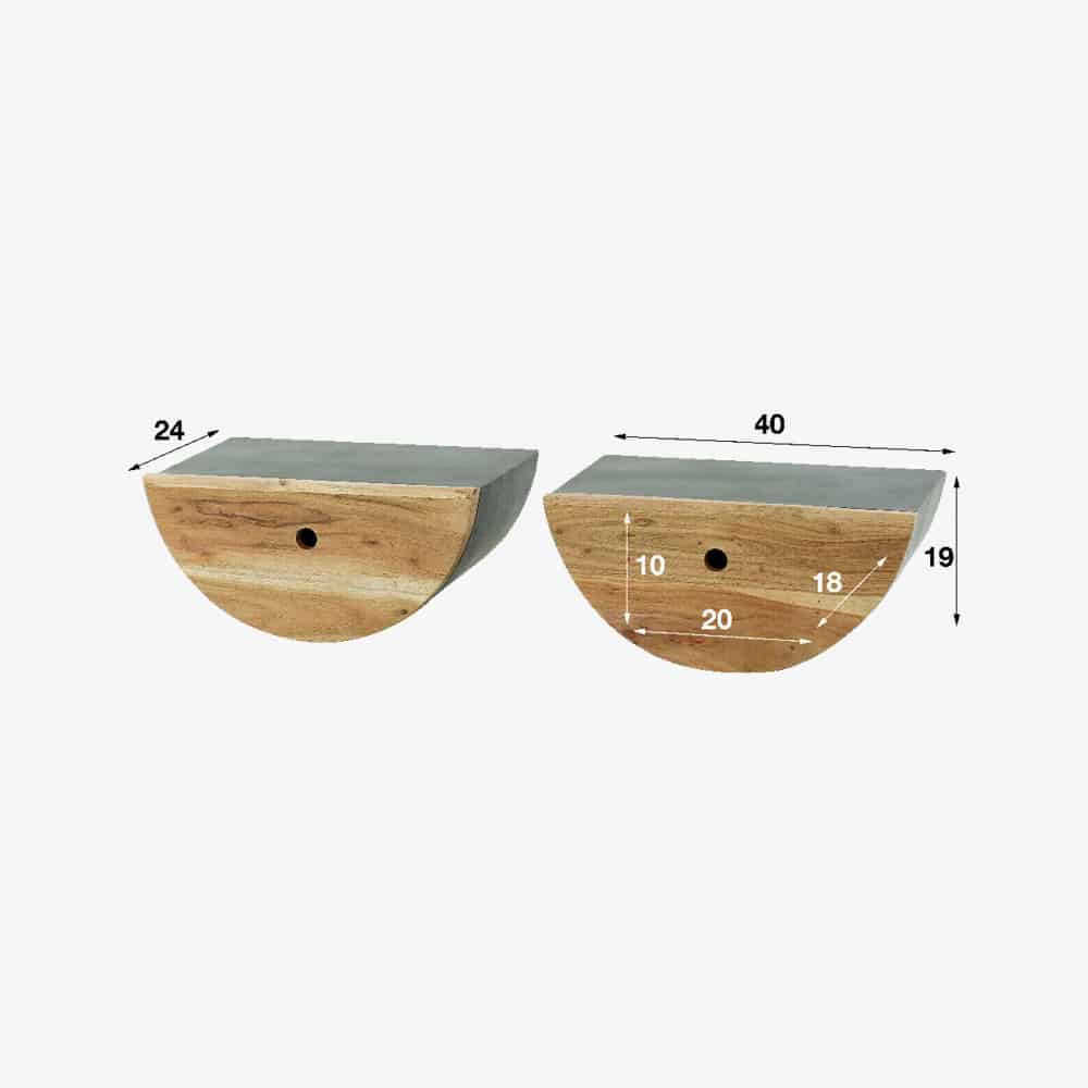 Nachtkastje 1L Semicircle set/2