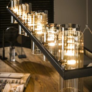 Hanglamp 14L cylinder mixed glass 3
